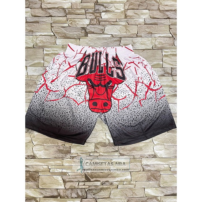 Pantalone Chicago Bulls Mitchell & Ness Just Don Blanco Negro